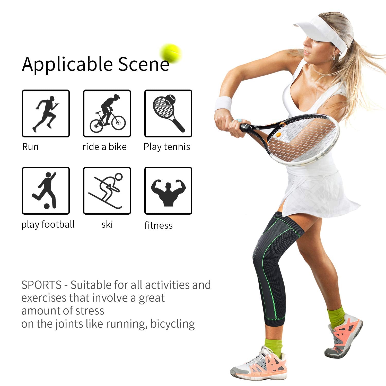 Long Compression Knee Sleeve Brace